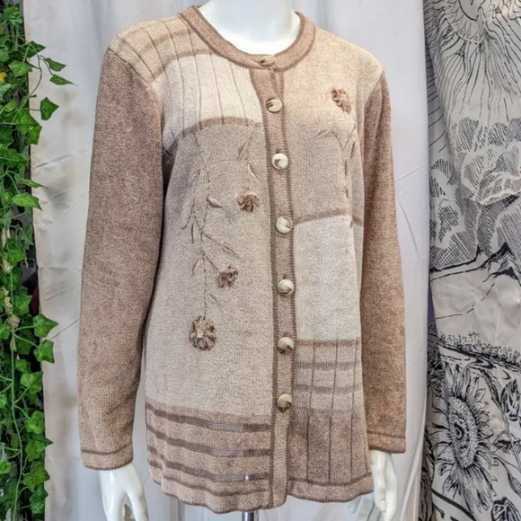 MOFFI INTERNATIONAL vintage button up cardigan sweater - Picture 2 of 6